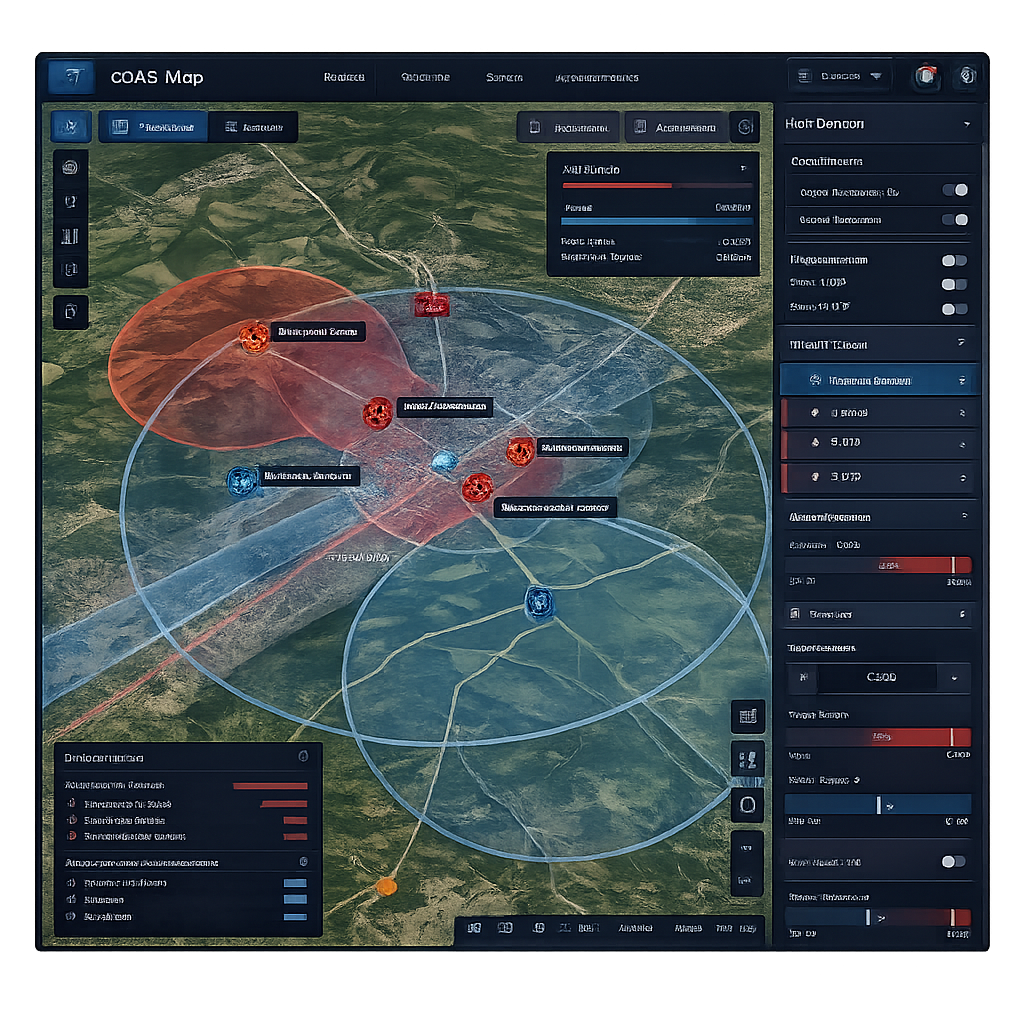COAS Map command interface